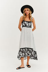 Boho charme midi-jurk